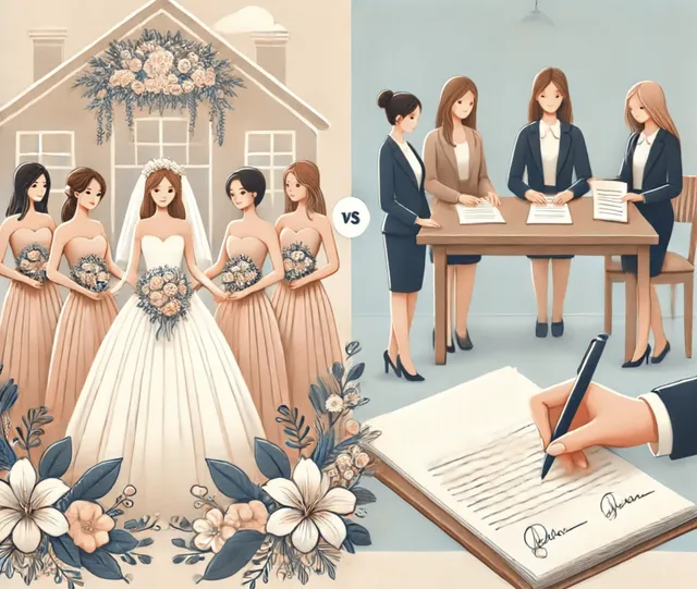Quelle différence entre demoiselles d’honneur et témoins de mariage ?