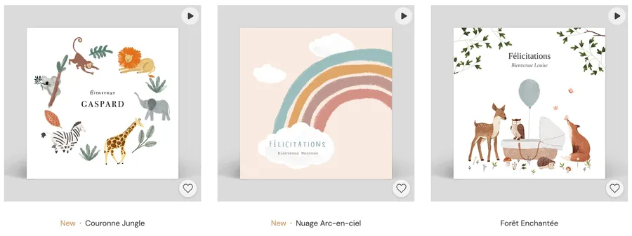 Cartes de félicitations naissance Popcarte