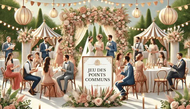Jeu des points communs : idées de questions pour un mariage