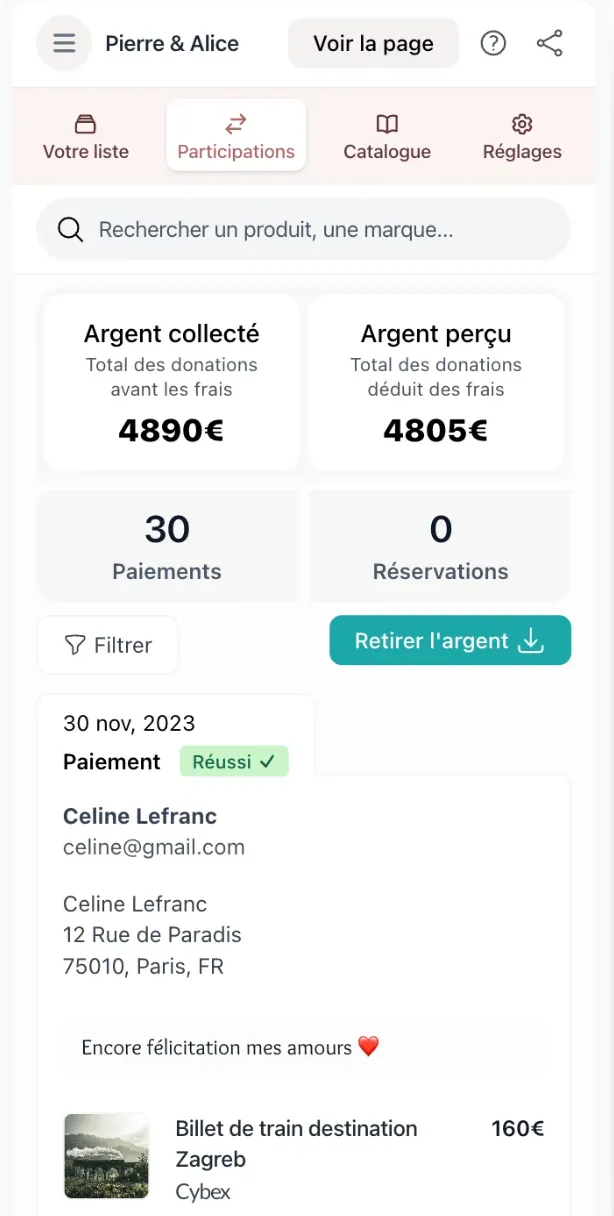 cagnotte en ligne un Grand Jour
